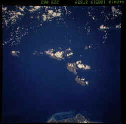 Vista dal Satellite delle Eolie